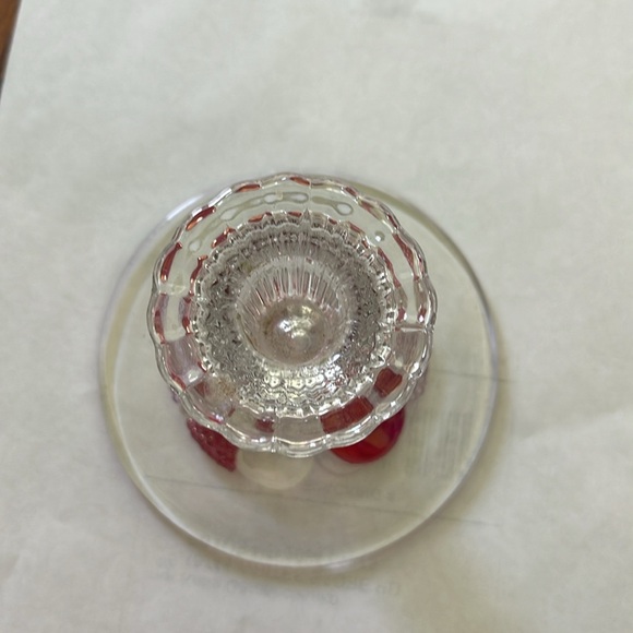 Vintage Westmoreland Della Robbia flashed glass candlestick holder 3itemsfor$20 - Picture 4 of 6